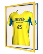 Trikotrahmen TeamFrame Gelb-Blau / Hintergrund: Weiß