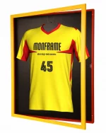 Trikotrahmen TeamFrame Gelb-Rot / Hintergrund: Schwarz