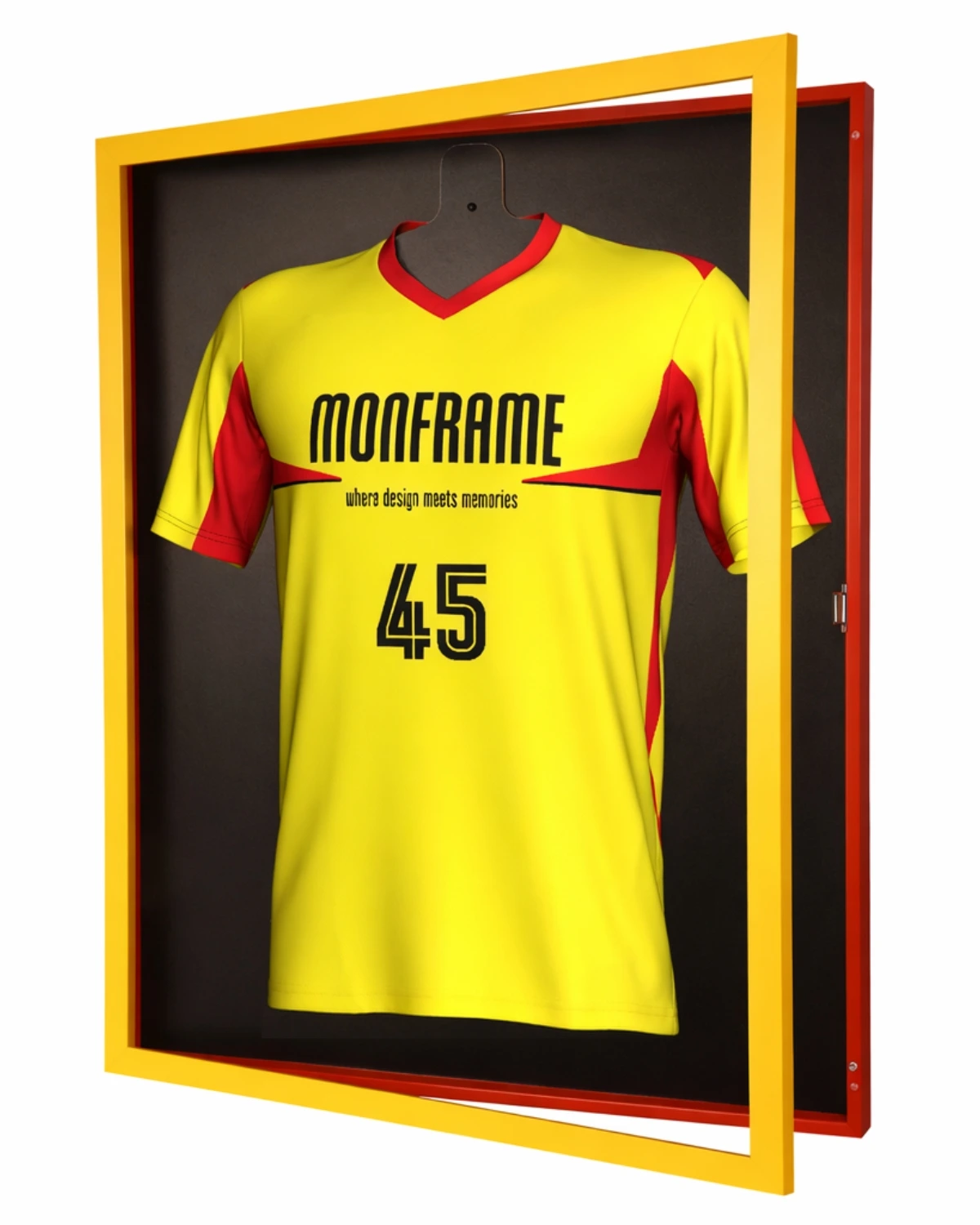 1.Gelb-Rot-Schwarz Trikotrahmen TeamFrame Gelb-Rot / Hintergrund: Schwarz – Bild 1