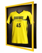 Trikotrahmen TeamFrame Gelb-Schwarz / Hintergrund: Schwarz