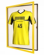 Trikotrahmen TeamFrame Gelb-Schwarz / Hintergrund: Weiß