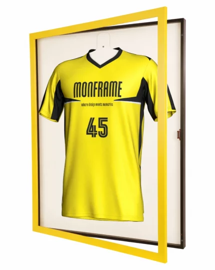 Trikotrahmen TeamFrame Gelb-Schwarz / Hintergrund: Weiß