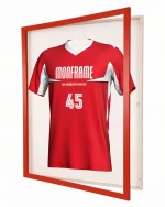 Trikotrahmen TeamFrame Rot-Weiß / Hintergrund: Weiß