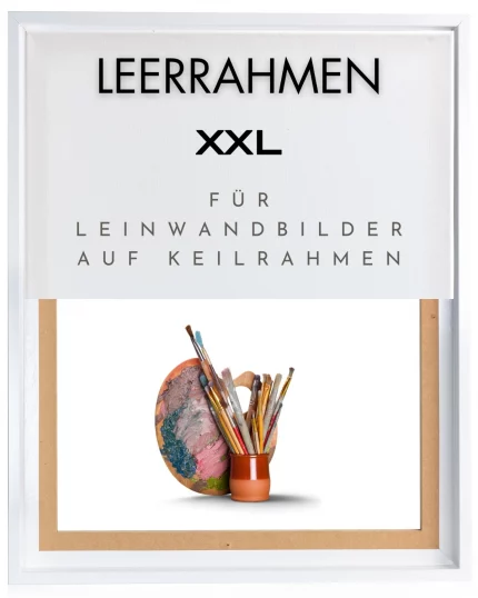 Schattenfugenrahmen 20mm Weiß Glanz