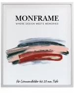 Schattenfugenrahmen 20mm Eiche Weiß