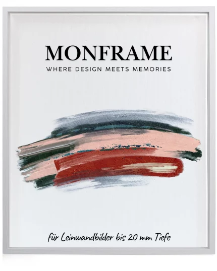 Schattenfugenrahmen 20mm Eiche Weiß