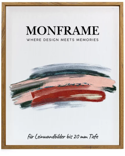 Schattenfugenrahmen 20mm Eiche mit Zinn