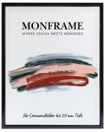 Schattenfugenrahmen 20mm Schwarz Glanz