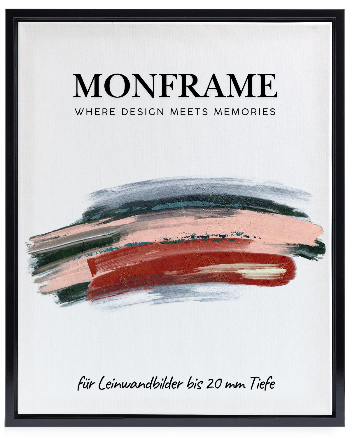 1.Scha. Schwarz glanz Schattenfugenrahmen 20mm Schwarz Glanz – Bild 1