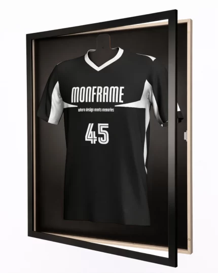 Trikotrahmen TeamFrame Schwarz-Weiß / Hintergrund: Schwarz