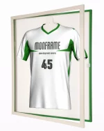 Trikotrahmen TeamFrame Weiß-Grün / Hintergrund: Weiß