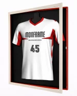 Trikotrahmen TeamFrame Weiß-Rot / Hintergrund: Schwarz