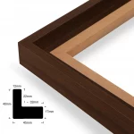 Schattenfugenrahmen 20mm Walnuss – Bild 2