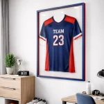 Trikotrahmen TeamFrame Blau-Rot / Hintergrund: Weiß – Bild 3