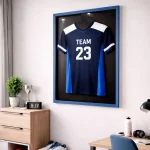 Trikotrahmen TeamFrame Blau-Weiß /Hintergrund: Schwarz – Bild 3