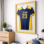 Trikotrahmen TeamFrame Gelb-Blau / Hintergrund: Weiß – Bild 3