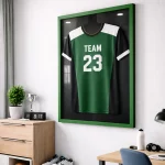 Trikotrahmen TeamFrame Grün-Schwarz / Hintergrund: Schwarz – Bild 3