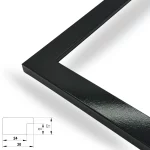 Modern 30mm Schwarz Glanz – Bild 2