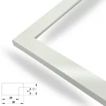 Modern 30mm Weiß Glanz – Bild 2