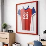 Trikotrahmen TeamFrame Rot-Blau / Hintergrund: Weiß – Bild 3