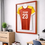 Trikotrahmen TeamFrame Rot-Gelb / Hintergrund: Weiß – Bild 3