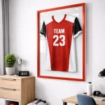 Trikotrahmen TeamFrame Rot-Weiß / Hintergrund: Weiß – Bild 3