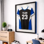 Trikotrahmen TeamFrame Schwarz-Blau / Hintergrund: Weiß – Bild 3