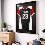 Trikotrahmen TeamFrame Schwarz-Weiß / Hintergrund: Schwarz – Bild 3
