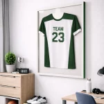 Trikotrahmen TeamFrame Weiß-Grün / Hintergrund: Weiß – Bild 3