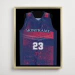 Trikotrahmen ClassicFrame Gold / Hintergrund: Schwarz – Bild 3