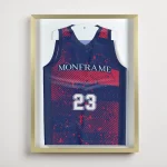 Trikotrahmen ClassicFrame Gold / Hintergrund: Weiß – Bild 3