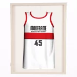 Trikotrahmen TeamFrame Weiß-Rot / Hintergrund: Weiß – Bild 4