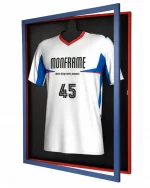 Trikotrahmen TeamFrame Blau-Rot / Hintergrund: Schwarz