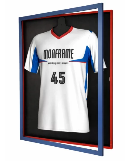 Trikotrahmen TeamFrame Blau-Rot / Hintergrund: Schwarz